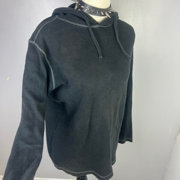 Grunge contrast stitching hoodie - Picture 3 of 4